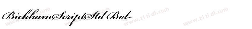 BickhamScriptStd Bol字体转换